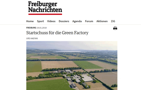 FREIBURGER NACHRICHTEN: Startschuss für die green factory